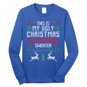 This Is My Ugly Christmas Ice Skating Sweater Ice Skater Gift Long Sleeve Shirt