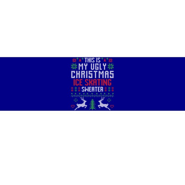 This Is My Ugly Christmas Ice Skating Sweater Ice Skater Gift Bumper Sticker