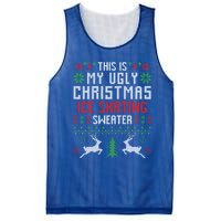 This Is My Ugly Christmas Ice Skating Sweater Ice Skater Gift Mesh Reversible Basketball Jersey Tank