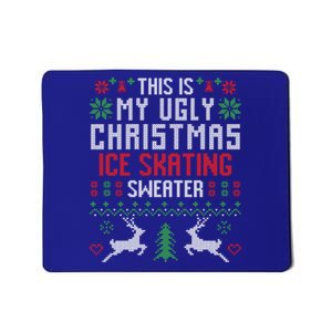 This Is My Ugly Christmas Ice Skating Sweater Ice Skater Gift Mousepad