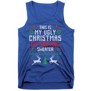 This Is My Ugly Christmas Ice Skating Sweater Ice Skater Gift Tank Top