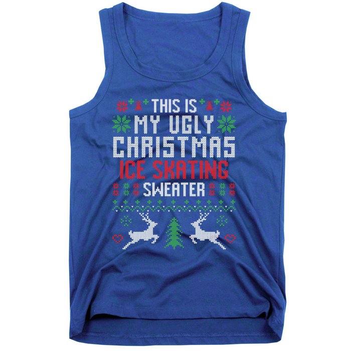 This Is My Ugly Christmas Ice Skating Sweater Ice Skater Gift Tank Top