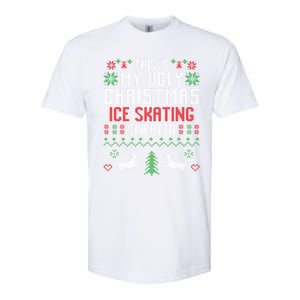 This Is My Ugly Christmas Ice Skating Sweater Ice Skater Gift Softstyle CVC T-Shirt