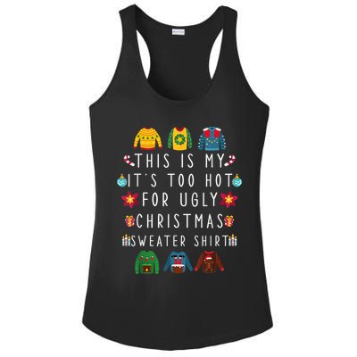 This Is My It's Too Hot For Ugly Christmas Sweaters Funny Ladies PosiCharge Competitor Racerback Tank
