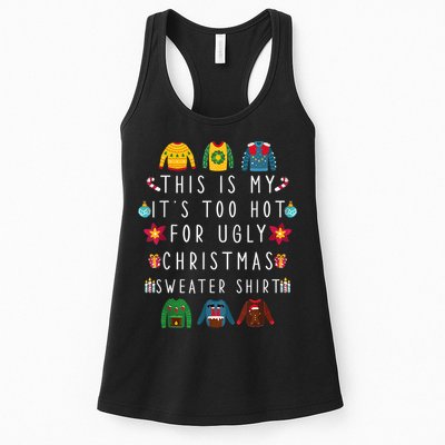 This Is My It's Too Hot For Ugly Christmas Sweaters Funny Womens Tank Top