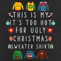 This Is My It's Too Hot For Ugly Christmas Sweaters Funny Golf Towel