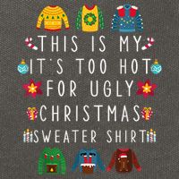 This Is My It's Too Hot For Ugly Christmas Sweaters Funny Cotton Canvas Backpack