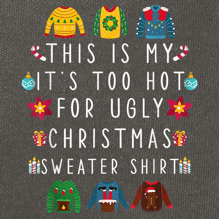 This Is My It's Too Hot For Ugly Christmas Sweaters Funny Cotton Canvas Backpack