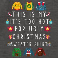 This Is My It's Too Hot For Ugly Christmas Sweaters Funny Vector Backpack
