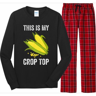 This Is My Crop Funny Farmer Farming Corn Lover Long Sleeve Pajama Set