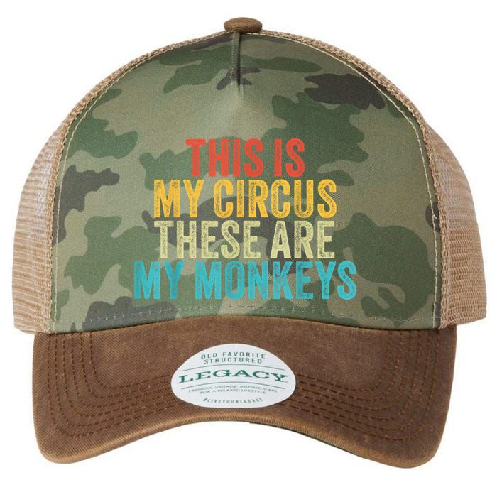 This Is My Circus These Are My Monkeys Circus Staff Party Legacy Tie Dye Trucker Hat