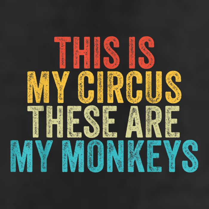 This Is My Circus These Are My Monkeys Circus Staff Party Large Microfiber Waffle Golf Towel
