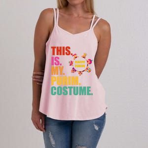 This Is My Purim Costume Funny Jewish Hataschen Gift Women's Strappy Tank