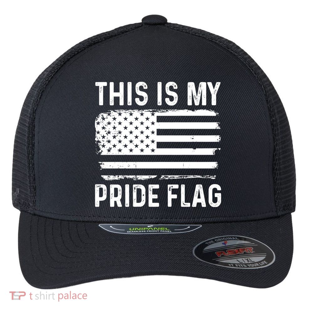 This Is My Pride Flag Flexfit Unipanel Trucker Cap