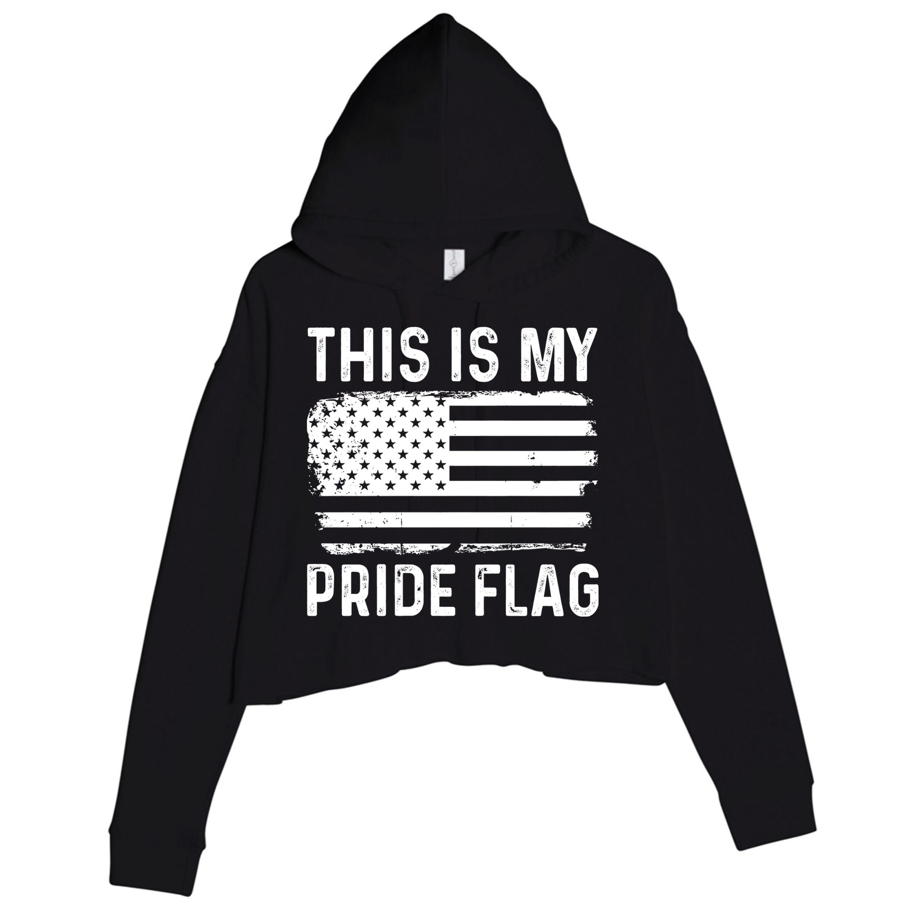 This Is My Pride Flag Crop Fleece Hoodie