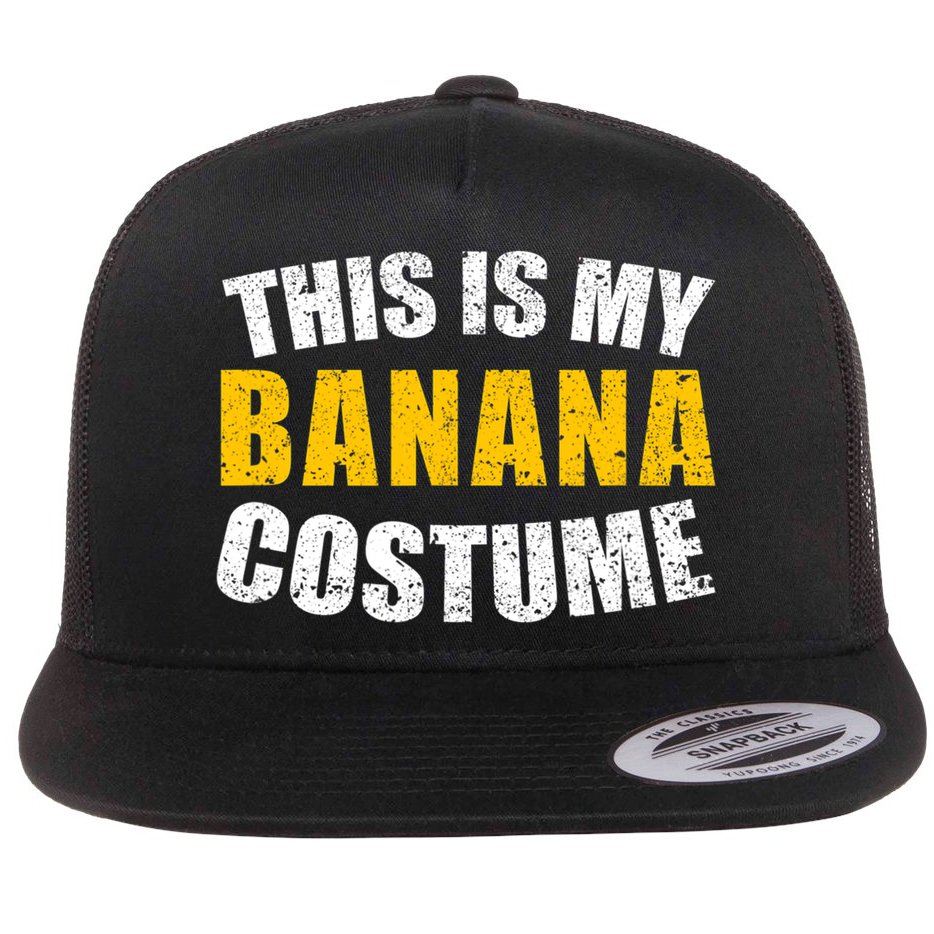 This Is My BANANA Costume Lazy Creepy Halloween Costume Flat Bill Trucker Hat