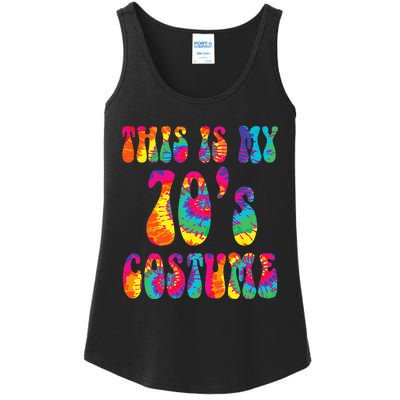 This Is My 70s Costume Funny Groovy Tie Dye Halloween Ladies Essential Tank