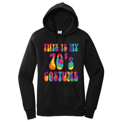 This Is My 70s Costume Funny Groovy Tie Dye Halloween Women's Pullover Hoodie