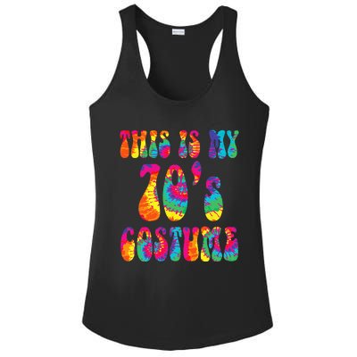 This Is My 70s Costume Funny Groovy Tie Dye Halloween Ladies PosiCharge Competitor Racerback Tank