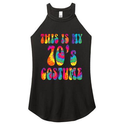 This Is My 70s Costume Funny Groovy Tie Dye Halloween Women's Perfect Tri Rocker Tank