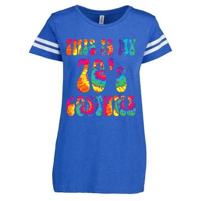 This Is My 70s Costume Funny Groovy Tie Dye Halloween Enza Ladies Jersey Football T-Shirt