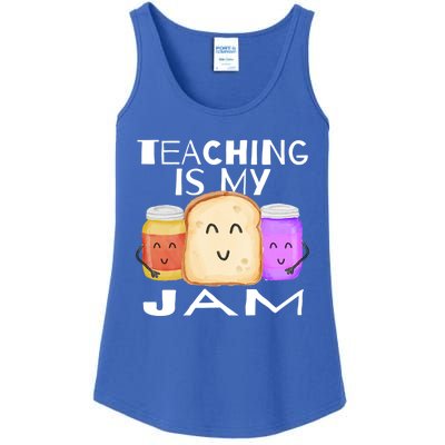 Teaching Is My Jam Cute Gift I Love Teaching Teachers Gift Ladies Essential Tank