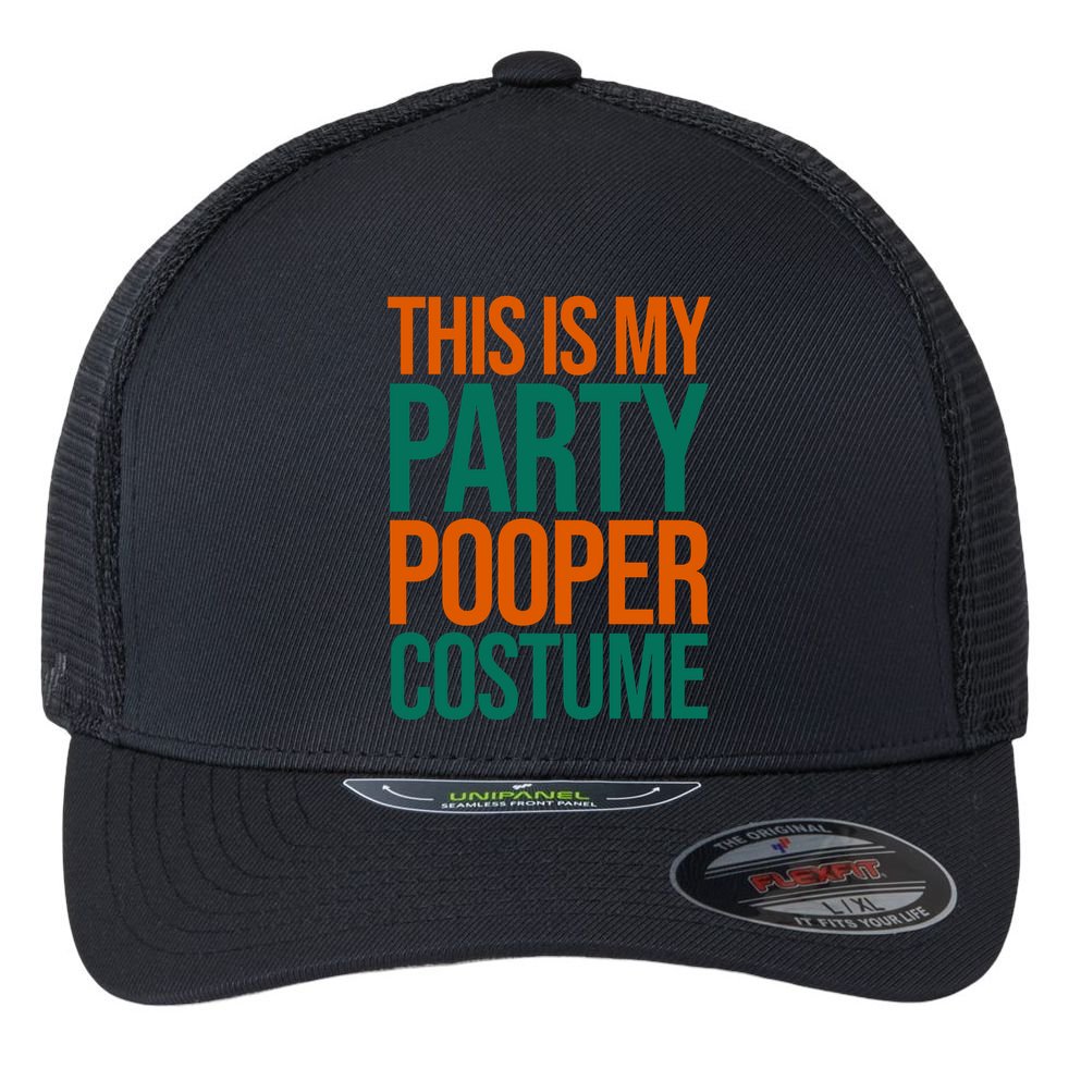 This Is My Party Pooper Costume Flexfit Unipanel Trucker Cap