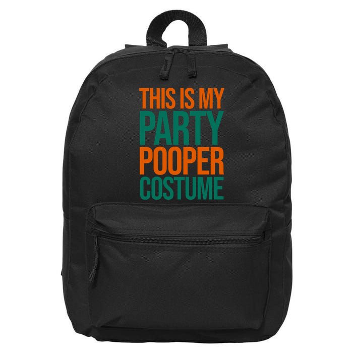 This Is My Party Pooper Costume 16 in Basic Backpack