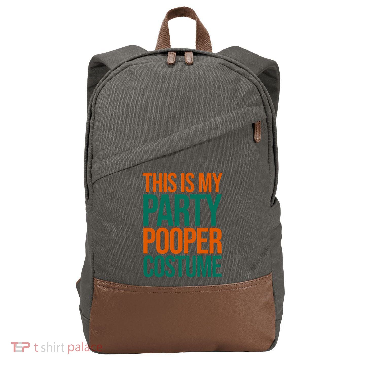 This Is My Party Pooper Costume Cotton Canvas Backpack