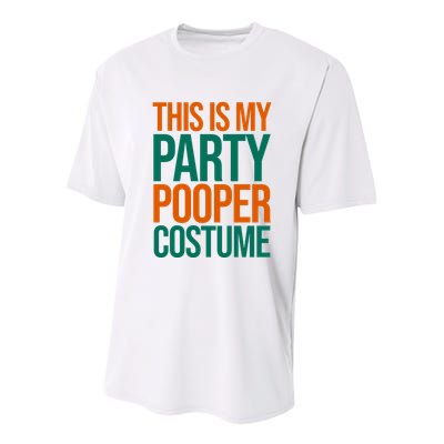 This Is My Party Pooper Costume Youth Performance Sprint T-Shirt