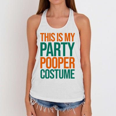 This Is My Party Pooper Costume Women's Knotted Racerback Tank