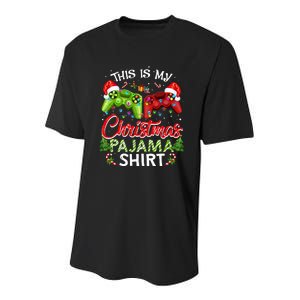 This Is My Christmas Pajama Xmas Video Games Gamer Youth Performance Sprint T-Shirt