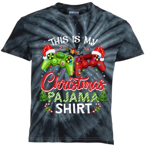 This Is My Christmas Pajama Xmas Video Games Gamer Kids Tie-Dye T-Shirt