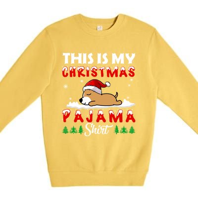 This Is My Christmas Pajama Chihuahua Dog Funny Xmas Gift Premium Crewneck Sweatshirt