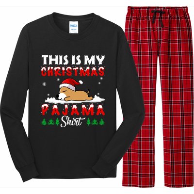 This Is My Christmas Pajama Chihuahua Dog Funny Xmas Gift Long Sleeve Pajama Set