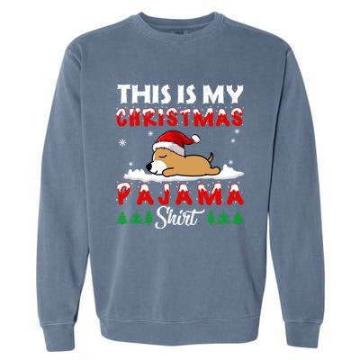 This Is My Christmas Pajama Chihuahua Dog Funny Xmas Gift Garment-Dyed Sweatshirt