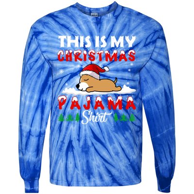 This Is My Christmas Pajama Chihuahua Dog Funny Xmas Gift Tie-Dye Long Sleeve Shirt