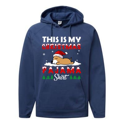 This Is My Christmas Pajama Chihuahua Dog Funny Xmas Gift Performance Fleece Hoodie