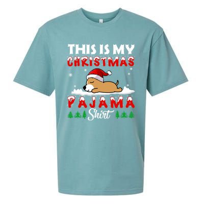 This Is My Christmas Pajama Chihuahua Dog Funny Xmas Gift Sueded Cloud Jersey T-Shirt