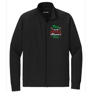 This Is My Christmas Pajama Funny Christmas Matching Pajamas Stretch Full-Zip Cadet Jacket