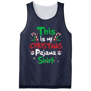 This Is My Christmas Pajama Funny Christmas Matching Pajamas Mesh Reversible Basketball Jersey Tank