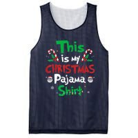 This Is My Christmas Pajama Funny Christmas Matching Pajamas Mesh Reversible Basketball Jersey Tank