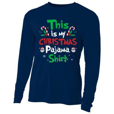 This Is My Christmas Pajama Funny Christmas Matching Pajamas Cooling Performance Long Sleeve Crew