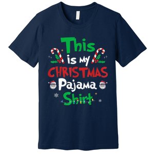 This Is My Christmas Pajama Funny Christmas Matching Pajamas Premium T-Shirt