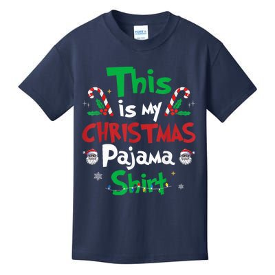 This Is My Christmas Pajama Funny Christmas Matching Pajamas Kids T-Shirt