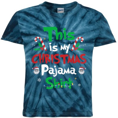 This Is My Christmas Pajama Funny Christmas Matching Pajamas Kids Tie-Dye T-Shirt