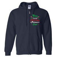 This Is My Christmas Pajama Funny Christmas Matching Pajamas Full Zip Hoodie