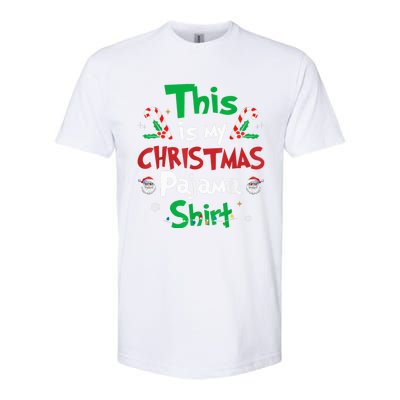 This Is My Christmas Pajama Funny Christmas Matching Pajamas Softstyle CVC T-Shirt