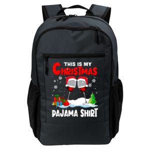 This Is My Christmas Pajama Gift Xmas Santa Wine Er Cute Gift Daily Commute Backpack