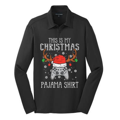 This Is My Christmas Shirt Gamer Xmas Silk Touch Performance Long Sleeve Polo